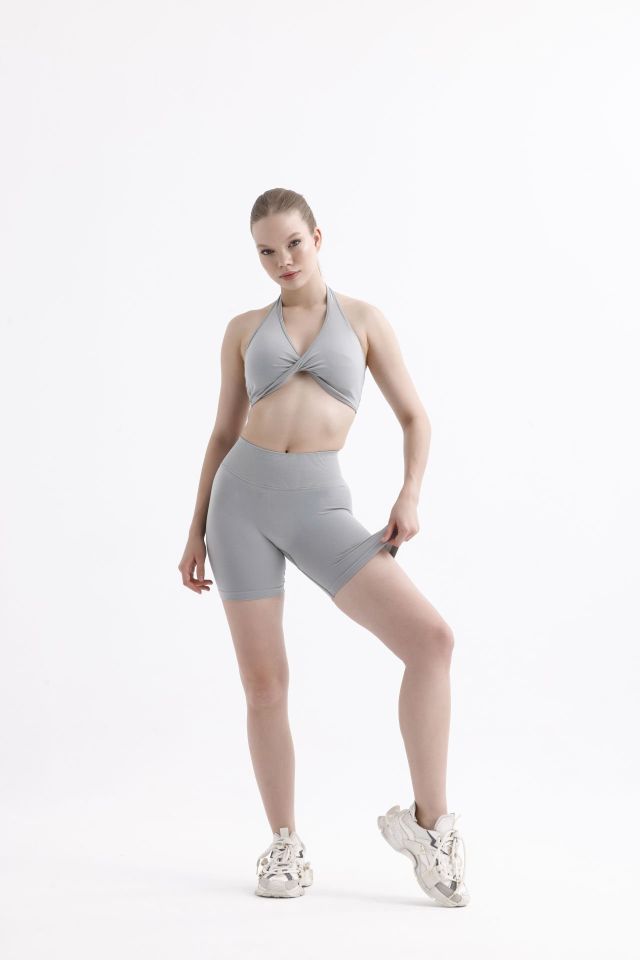 Second Skin Gri Seemless Şort M-L