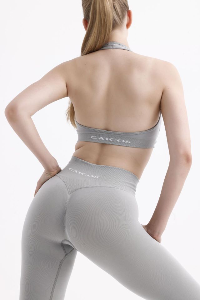 Second Skin Gri Twisted Bra
